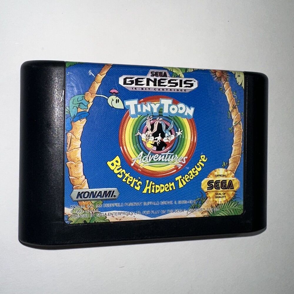 Tiny Toon Adventures Buster's Hidden Treasure Sega Genesis Cartridge Only Tested